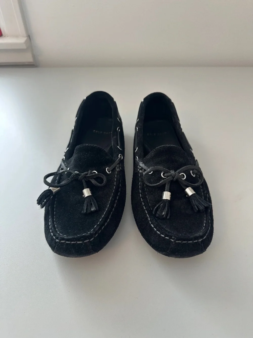 Cole Haan Black Suede Driving Loafers | Size 6